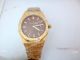 Copy Audemars Piguet Royal Oak Women  34mm Watch Quartz Rose Gold Brown Dial (3)_th.jpg